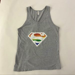 Superman Pride Tank Top XS - American Apparel